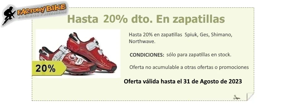 hasta 20% de descuento en zapatillas de ciclismo en Madrid